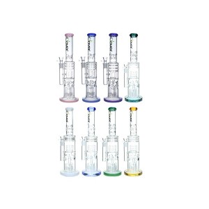 Clover Glass - 17.5" Multi Perc & Ice Pinch Water Pipe [WPA-49]